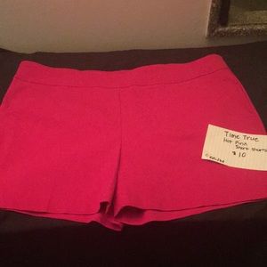 Time True hot pink shorts